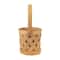 5.25" Natural Open Weave Cylinder Chip Wood Basket with Handle by Ashland®